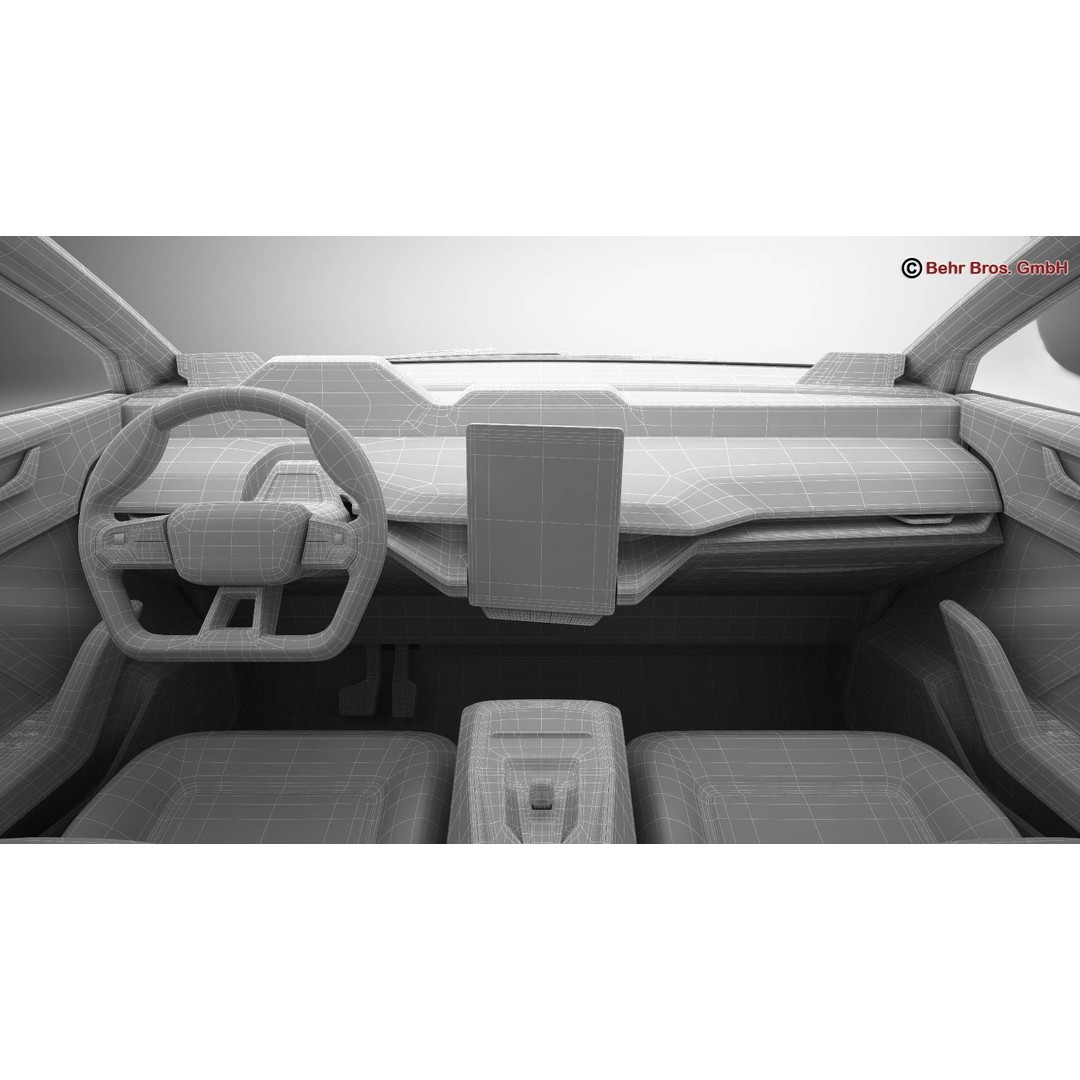 Generic Future EV SUV 3D Model – High Poly Animated Vehicle, FBX/OBJ - View 28