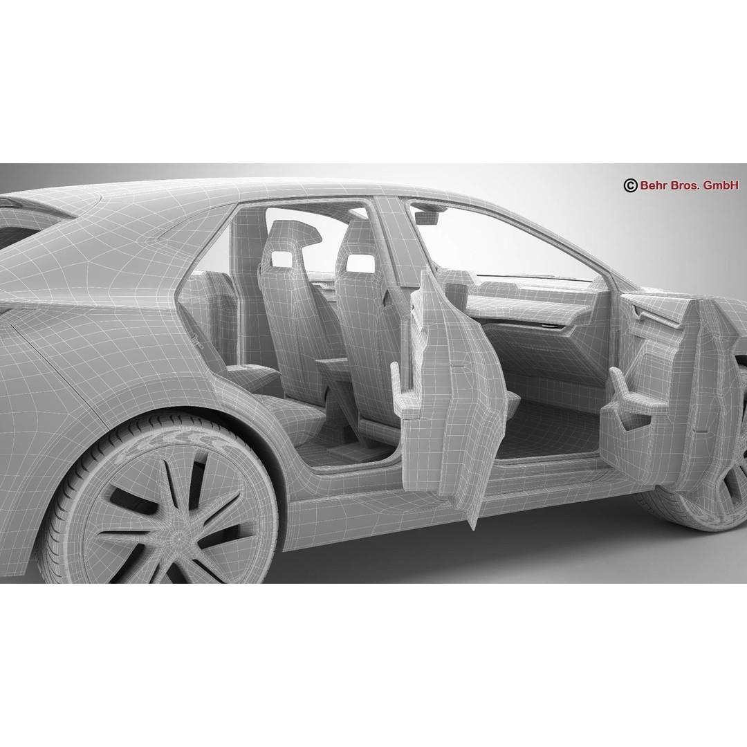 Generic Future EV SUV 3D Model – High Poly Animated Vehicle, FBX/OBJ - View 31