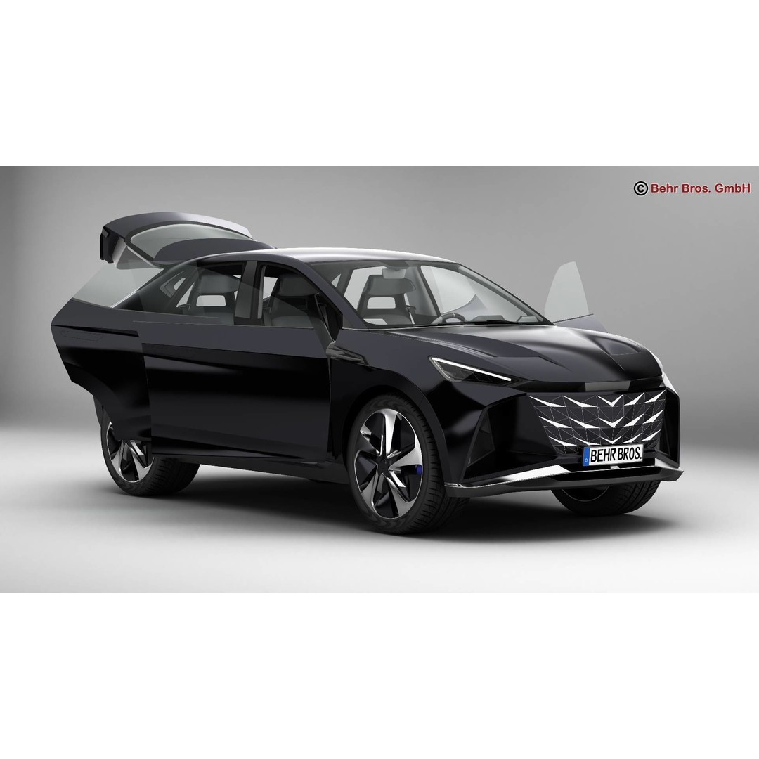 Generic Future EV SUV 3D Model – High Poly Animated Vehicle, FBX/OBJ - View 4