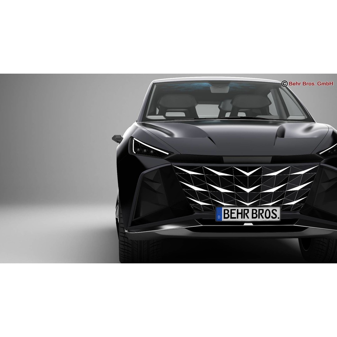 Generic Future EV SUV 3D Model – High Poly Animated Vehicle, FBX/OBJ - View 9