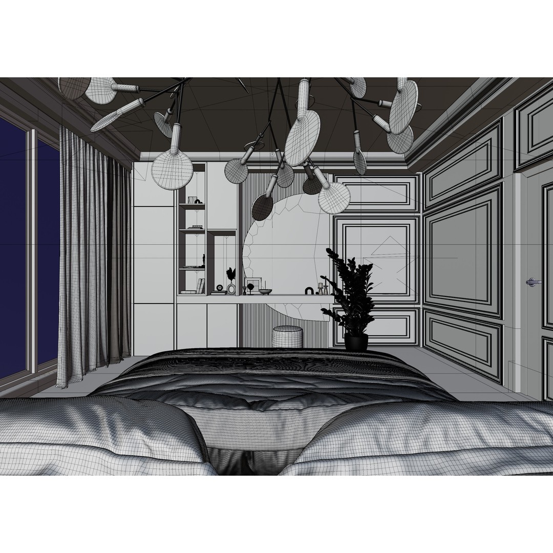 Photorealistic Bedroom 3D Model – High Poly Interior Scene, Blender - View 18