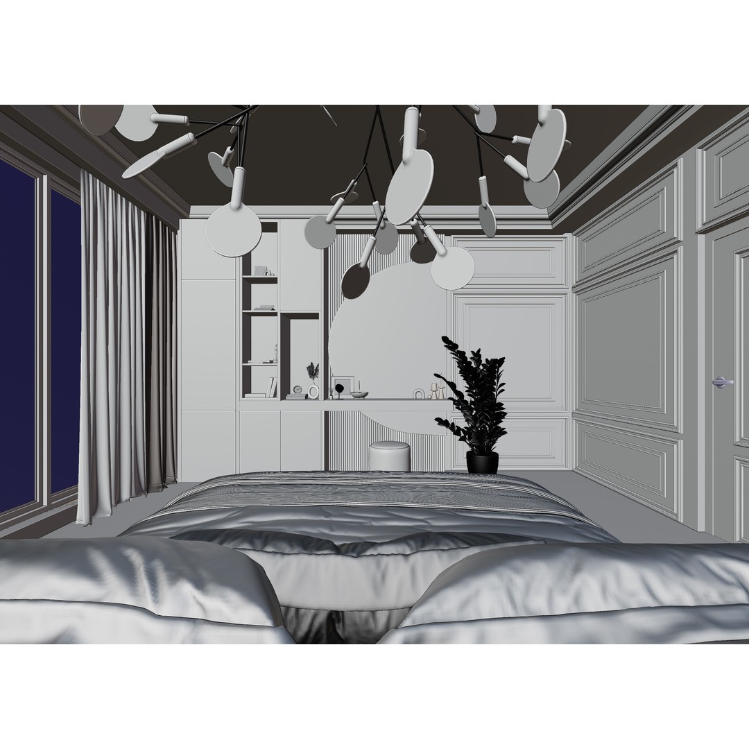 Photorealistic Bedroom 3D Model – High Poly Interior Scene, Blender - View 19