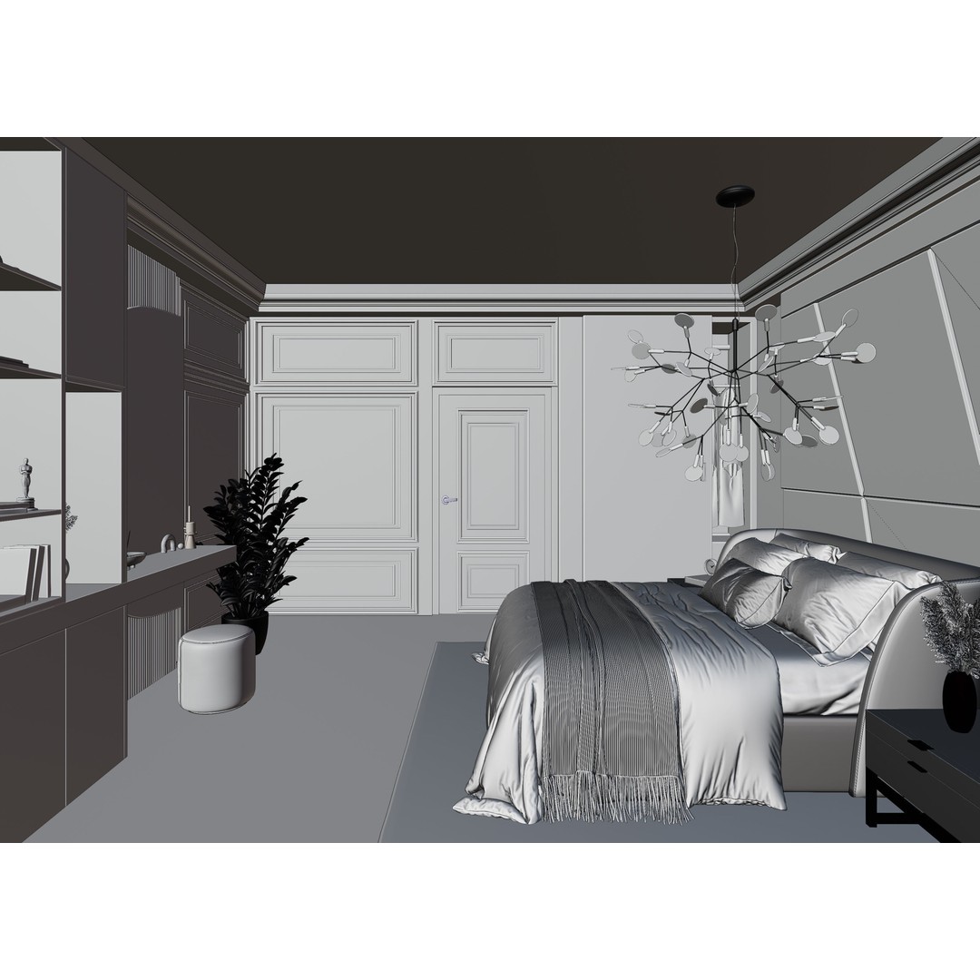 Photorealistic Bedroom 3D Model – High Poly Interior Scene, Blender - View 21