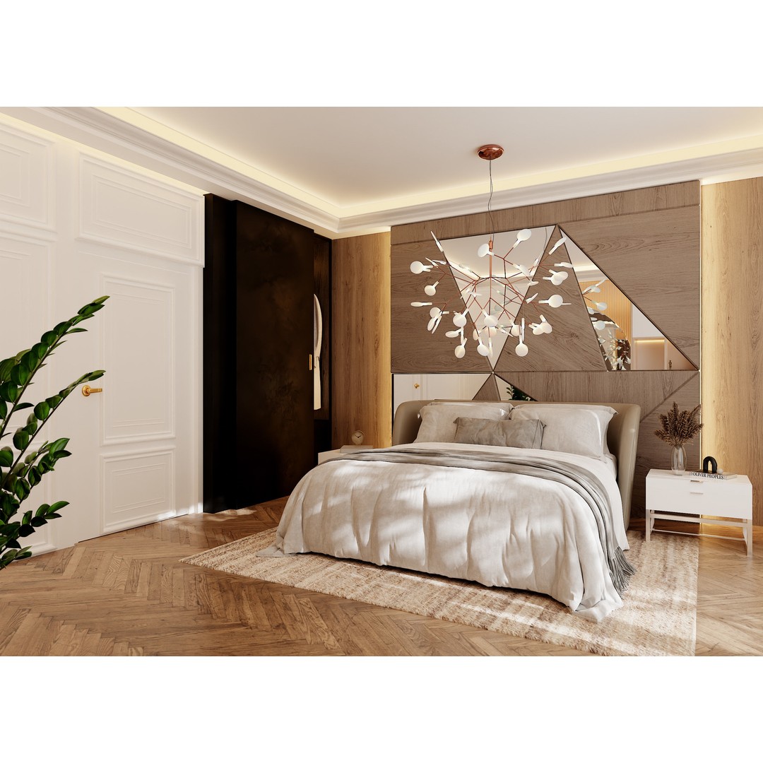 Photorealistic Bedroom 3D Model – High Poly Interior Scene, Blender - View 4