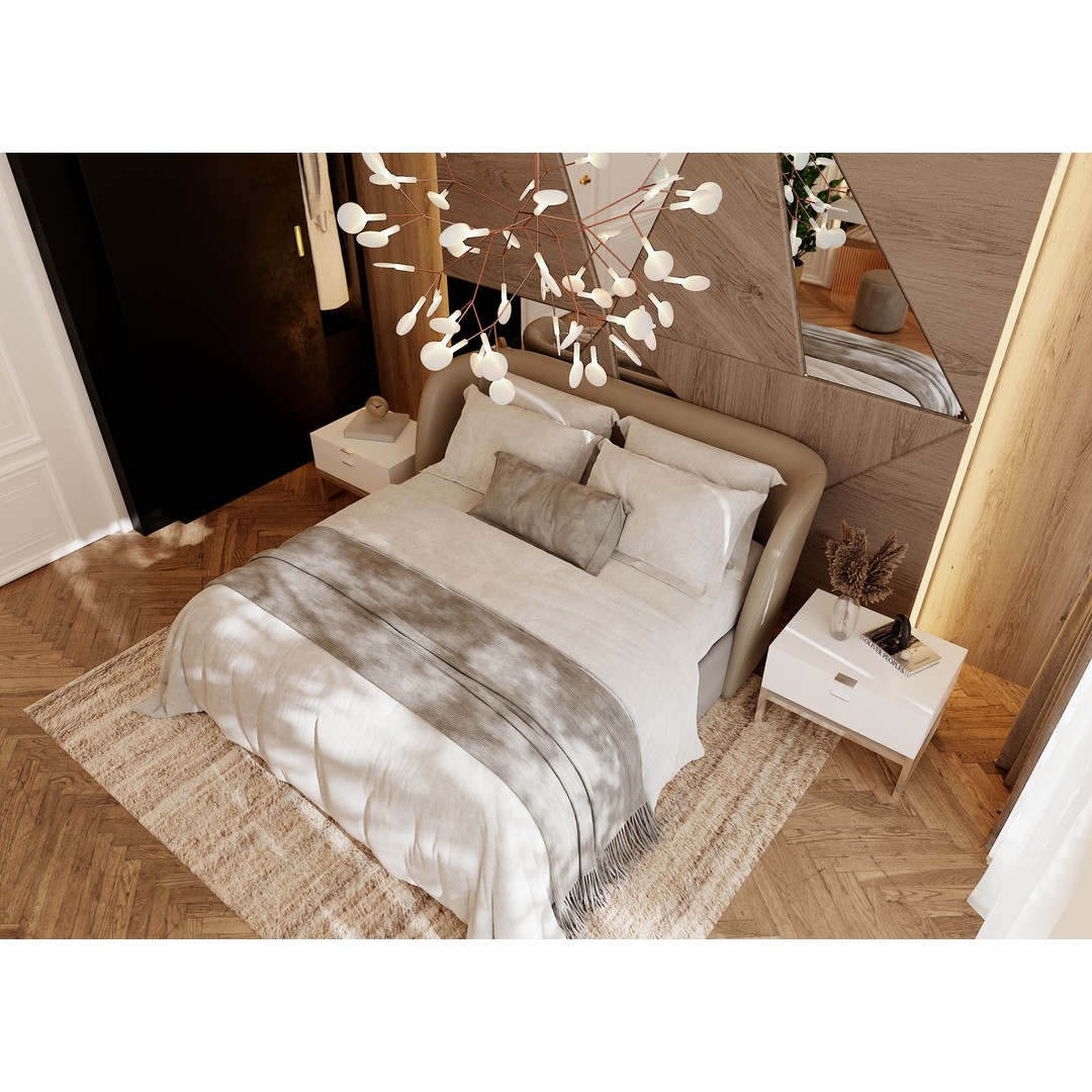Photorealistic Bedroom 3D Model – High Poly Interior Scene, Blender - View 9