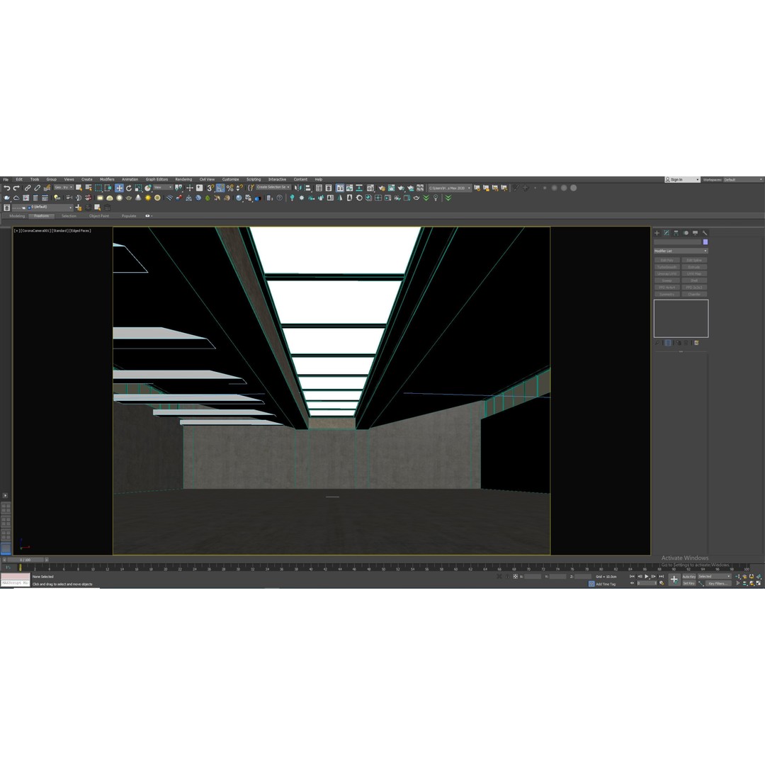 Low Poly Interior Hangar 3D Model – Game Ready PBR Asset, FBX, OBJ - View 6