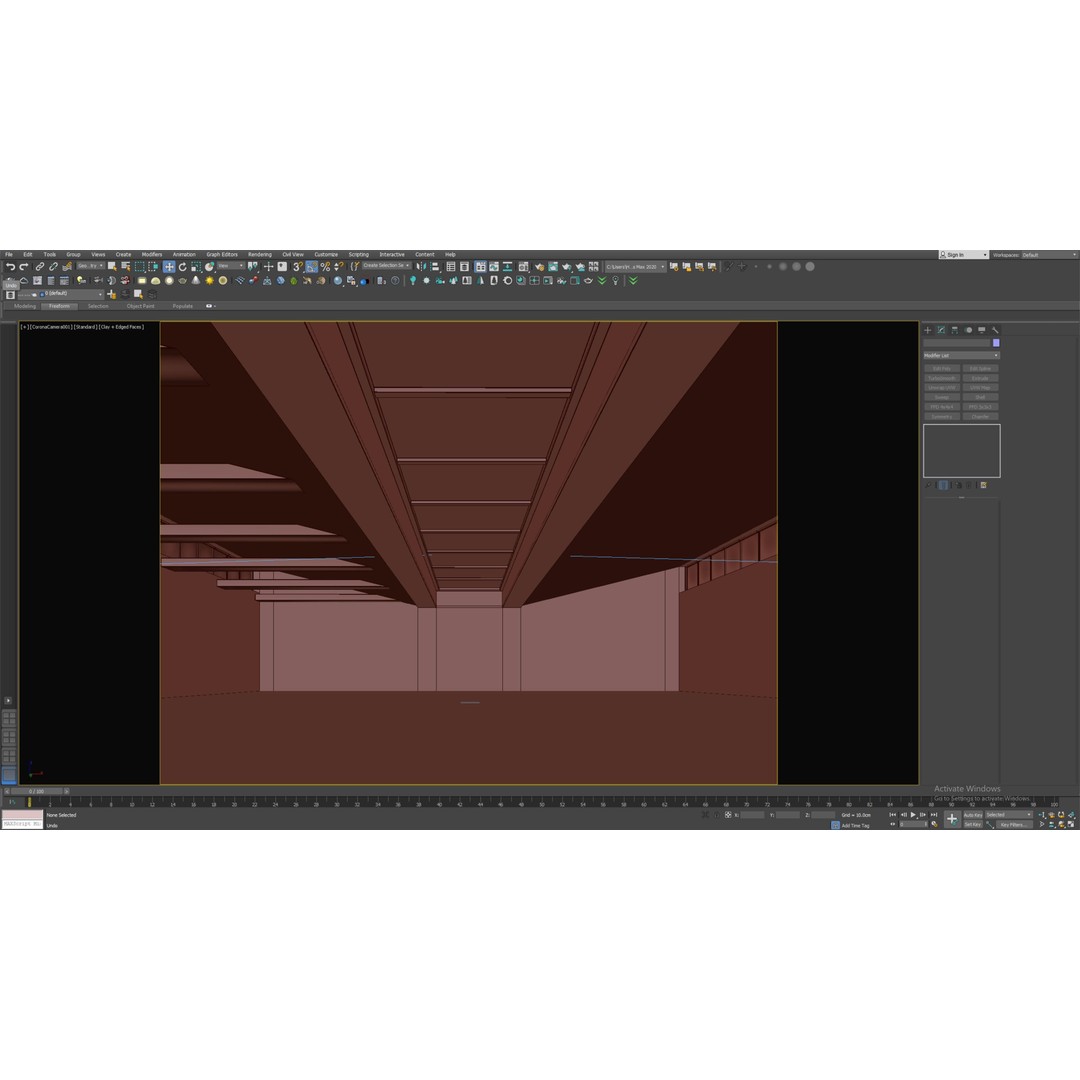 Low Poly Interior Hangar 3D Model – Game Ready PBR Asset, FBX, OBJ - View 8