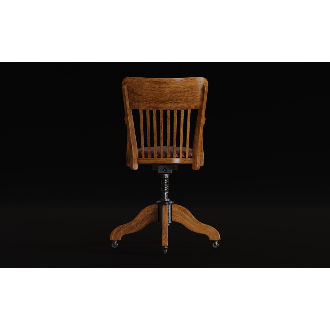 Office Chair 3D Model – Classic Design with PBR Textures, FBX, Blender - View 10