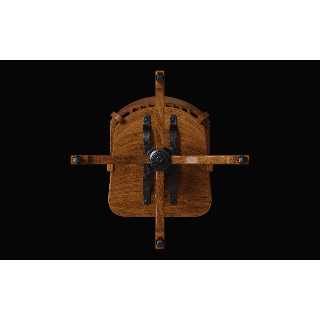 Office Chair 3D Model – Classic Design with PBR Textures, FBX, Blender - View 12