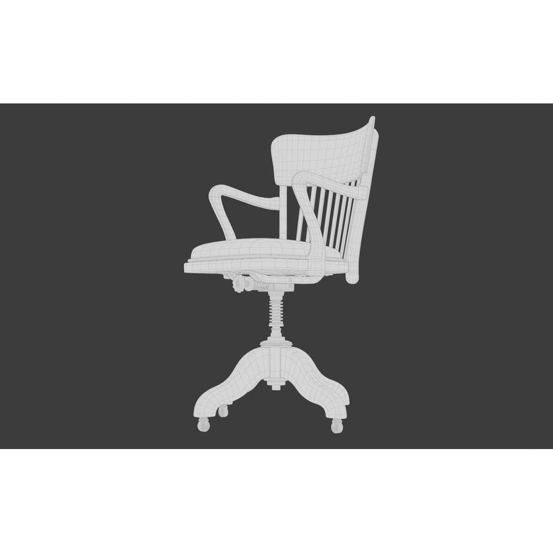 Office Chair 3D Model – Classic Design with PBR Textures, FBX, Blender - View 13
