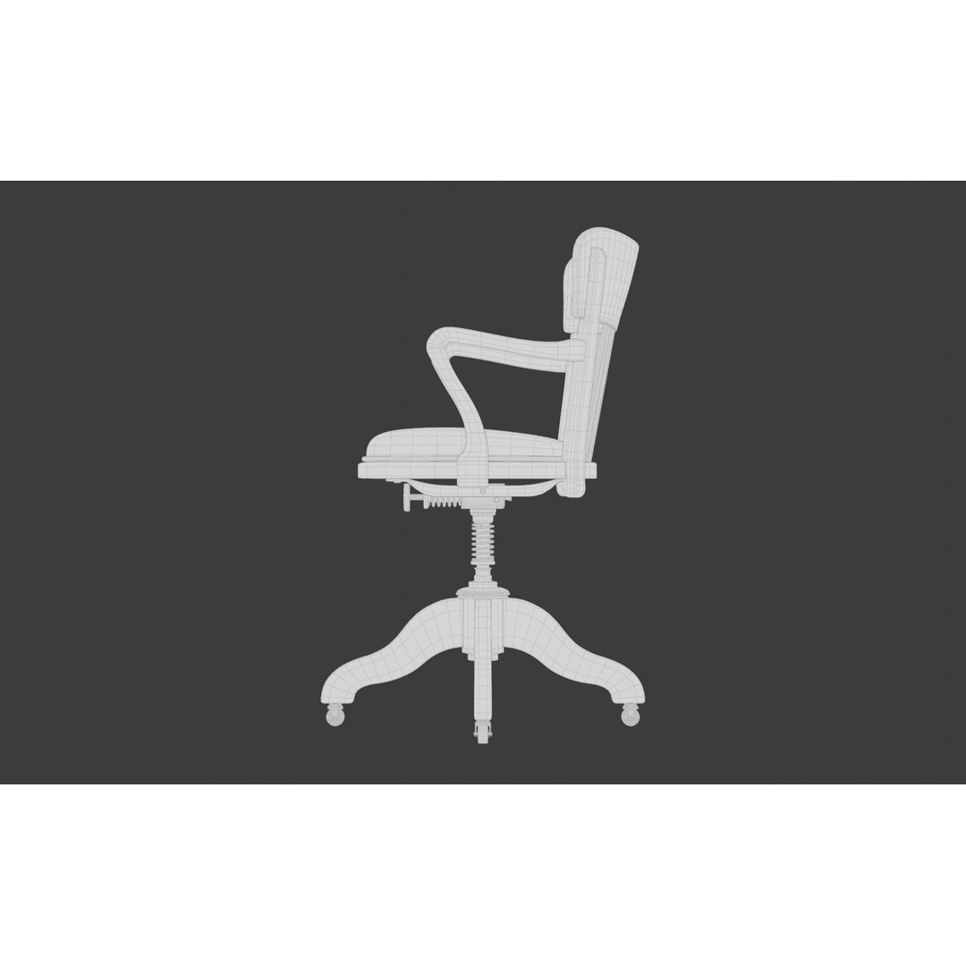 Office Chair 3D Model – Classic Design with PBR Textures, FBX, Blender - View 19