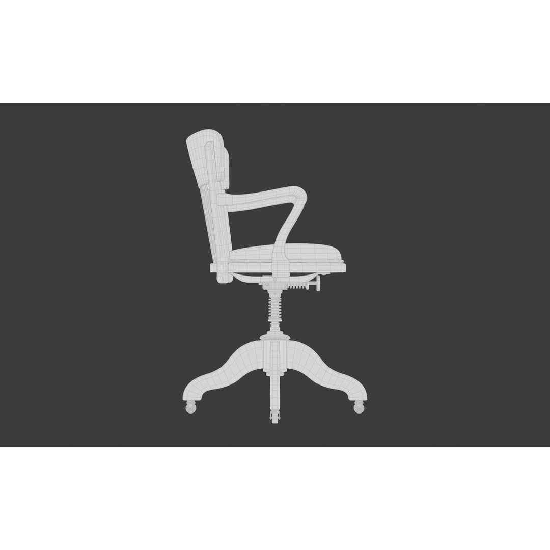 Office Chair 3D Model – Classic Design with PBR Textures, FBX, Blender - View 20