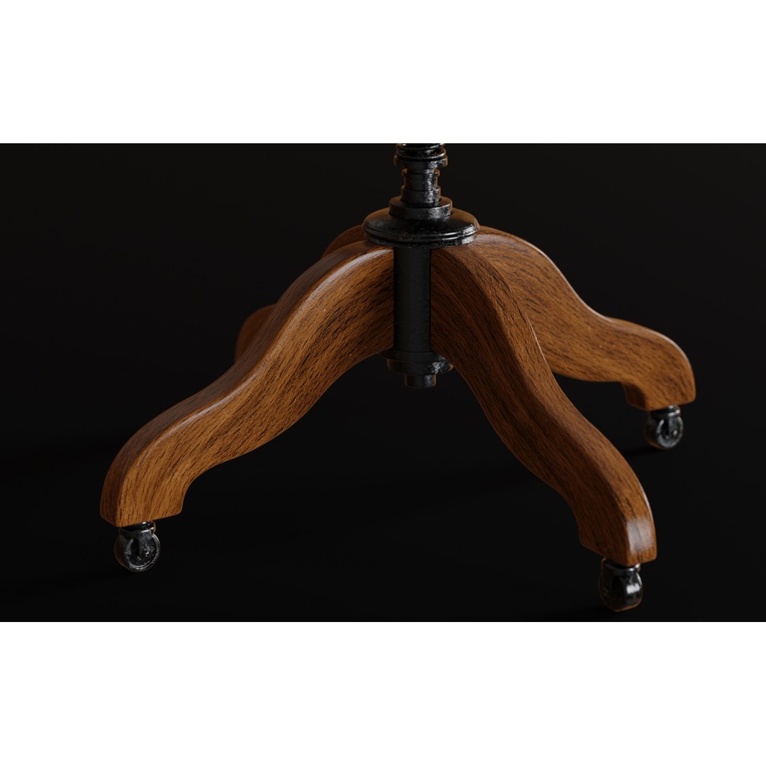 Office Chair 3D Model – Classic Design with PBR Textures, FBX, Blender - View 5