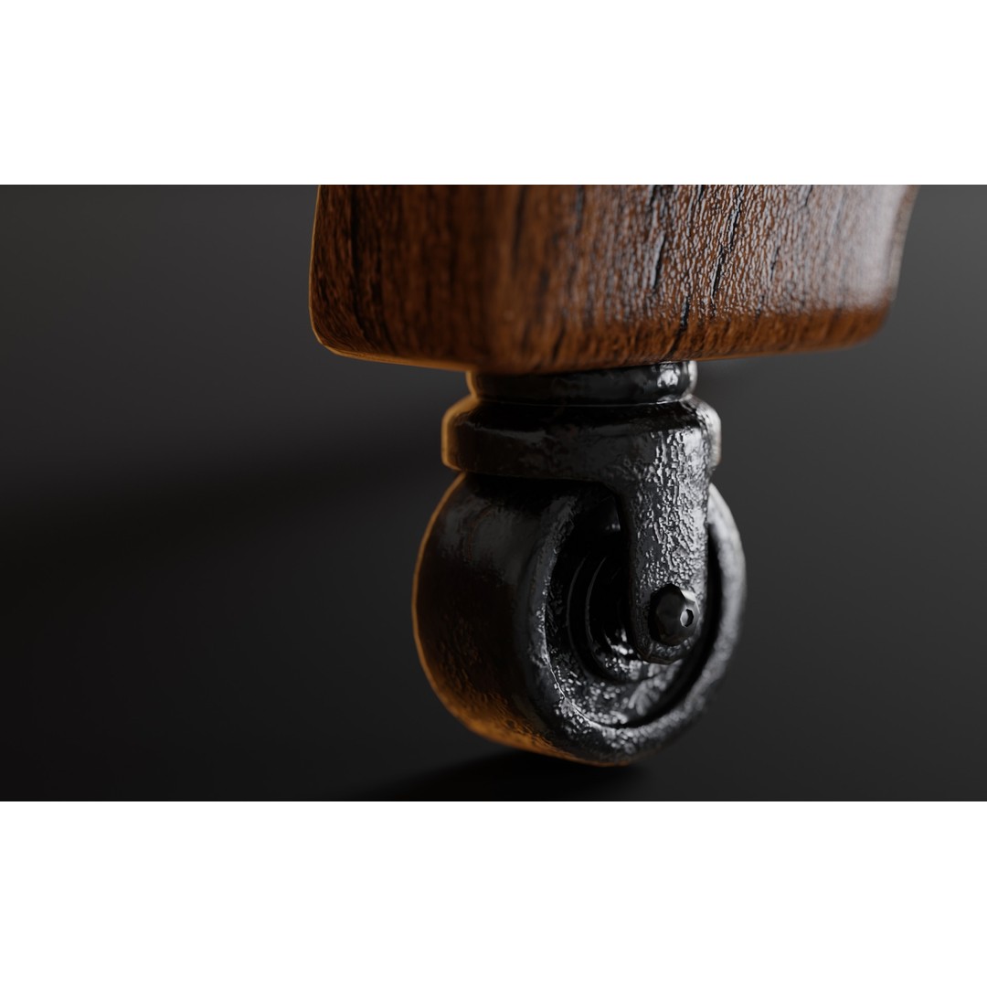 Office Chair 3D Model – Classic Design with PBR Textures, FBX, Blender - View 6