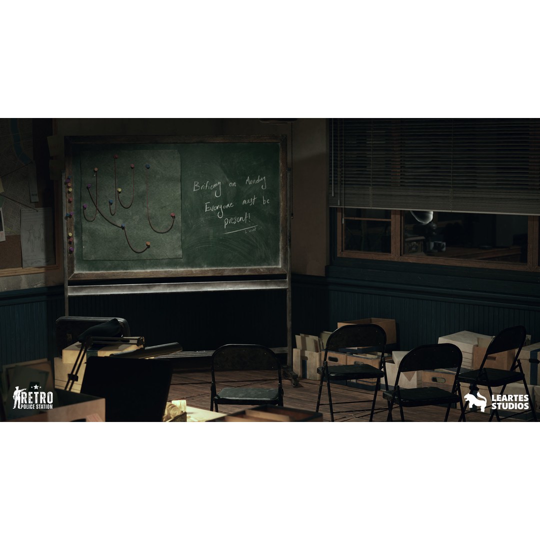Retro Police Station 3D Model – Low Poly Game Ready Environment, FBX - View 11