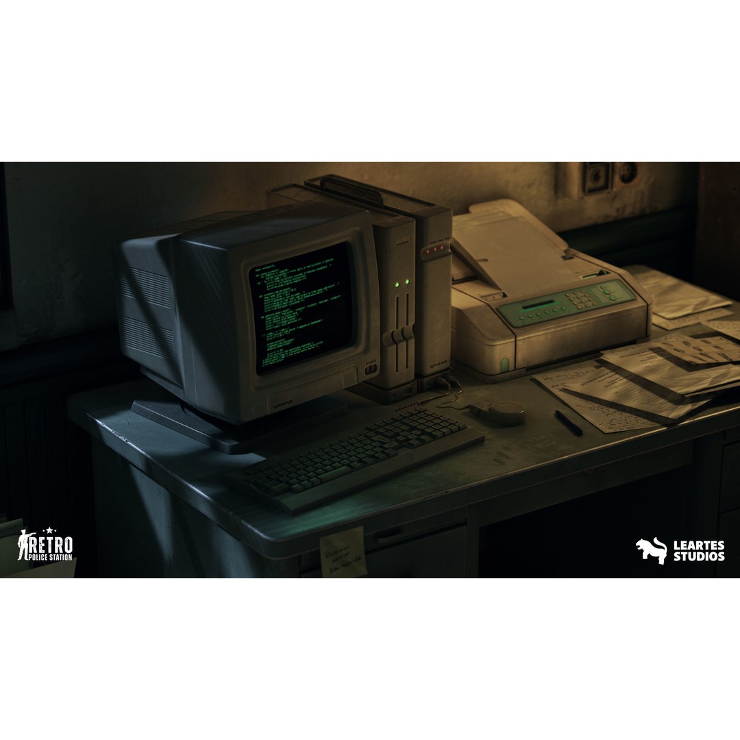 Retro Police Station 3D Model – Low Poly Game Ready Environment, FBX - View 18