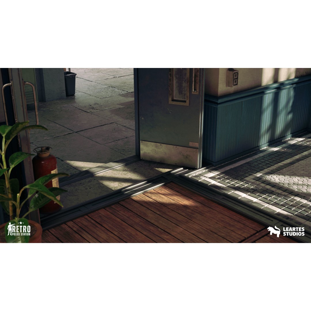 Retro Police Station 3D Model – Low Poly Game Ready Environment, FBX - View 20