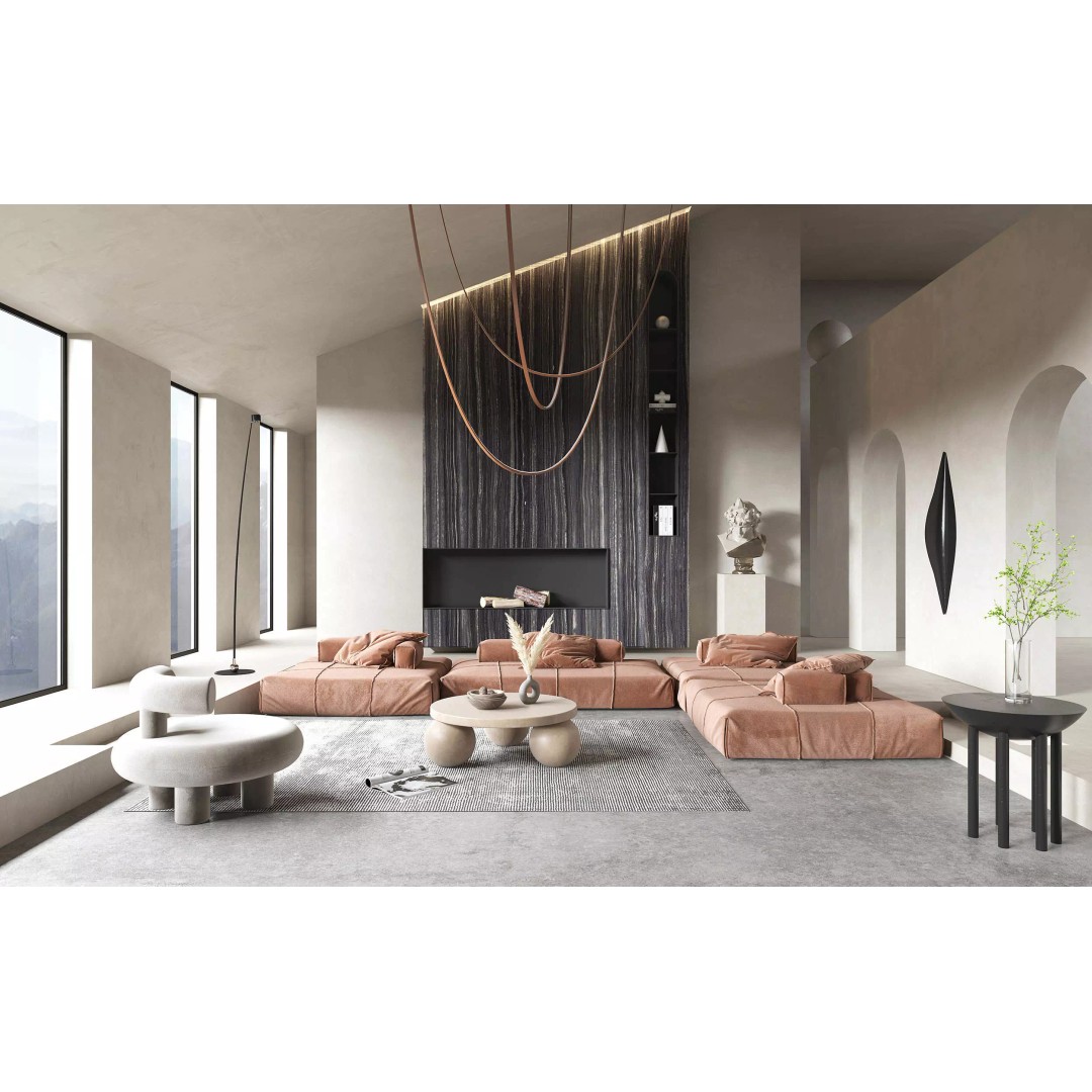 Living Room Interior 3D Model – Modern Design with Textures, FBX, OBJ - View 2