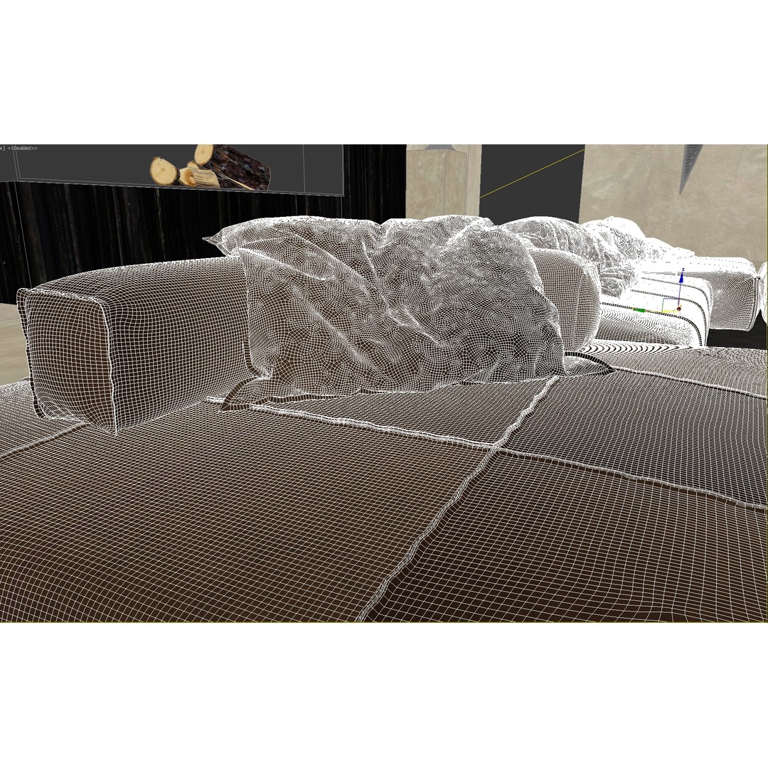 Living Room Interior 3D Model – Modern Design with Textures, FBX, OBJ - View 7