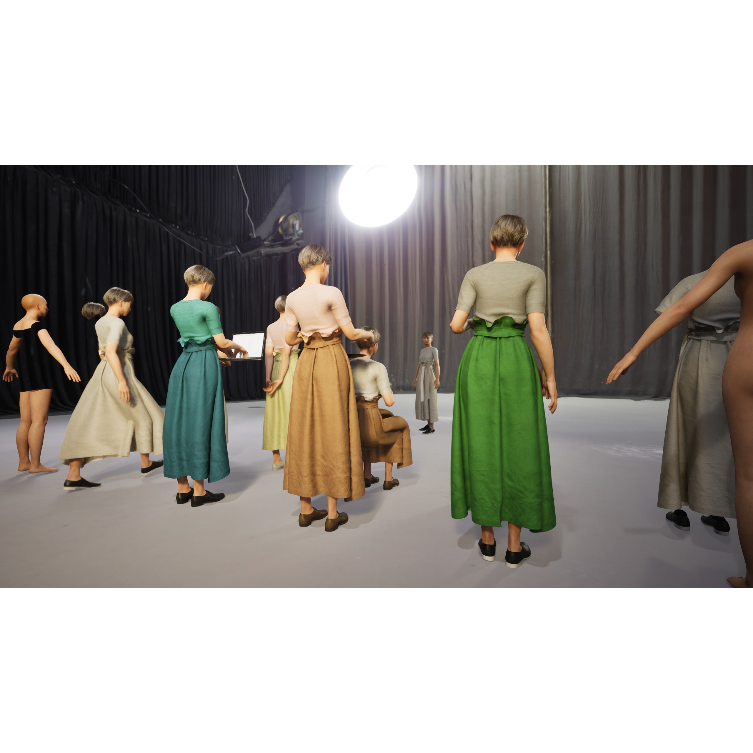 Asian Casual Woman - Low-Poly Game-Ready 3D Model - View 10