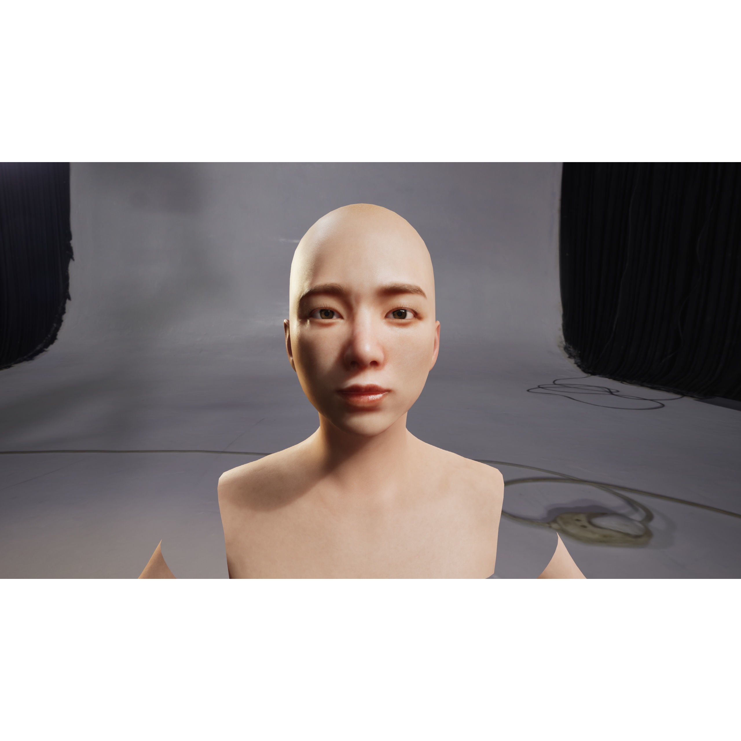 Asian Casual Woman - Low-Poly Game-Ready 3D Model - View 14