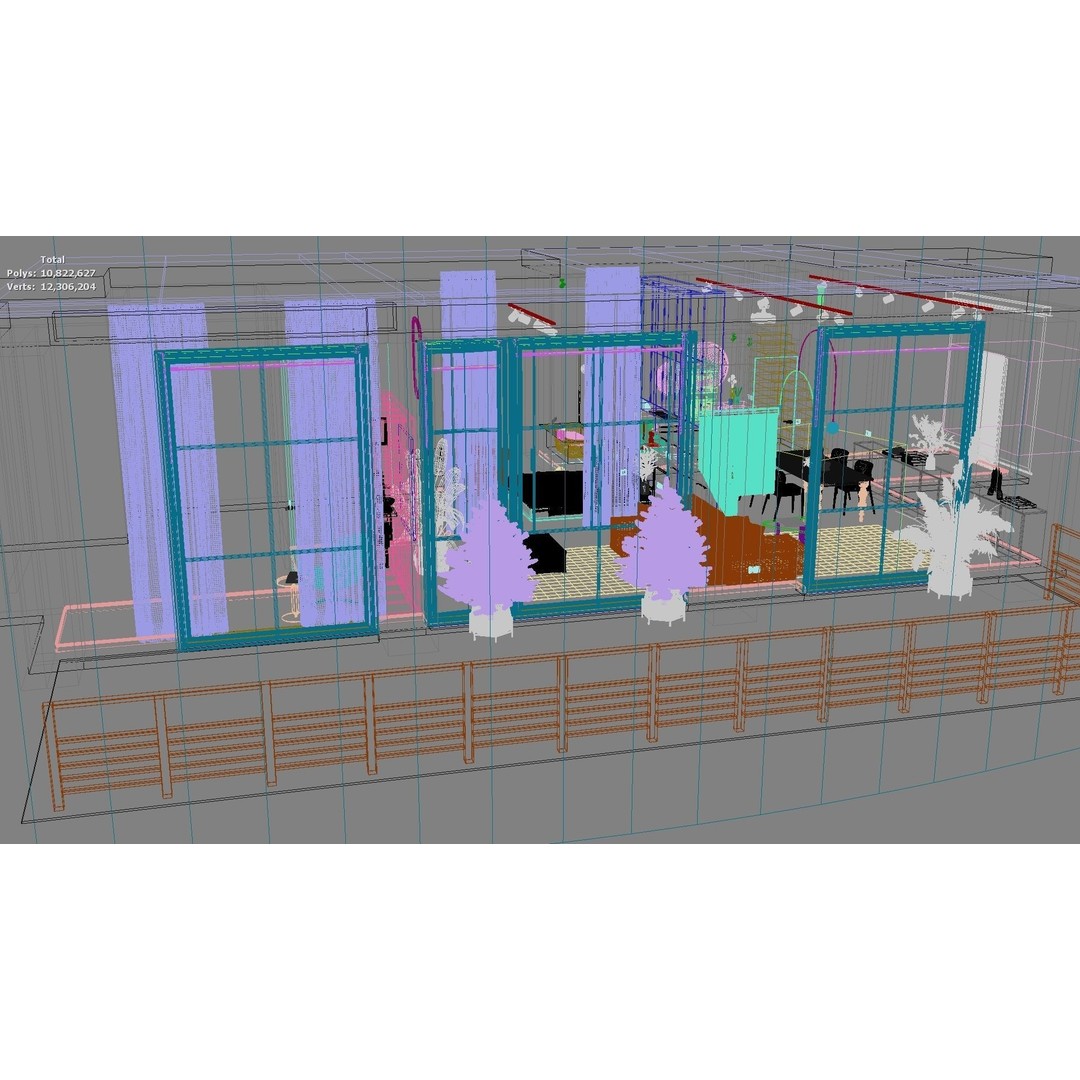 Modern Residential Interior 3D Model – High-Quality Apartment Design, FBX - View 22
