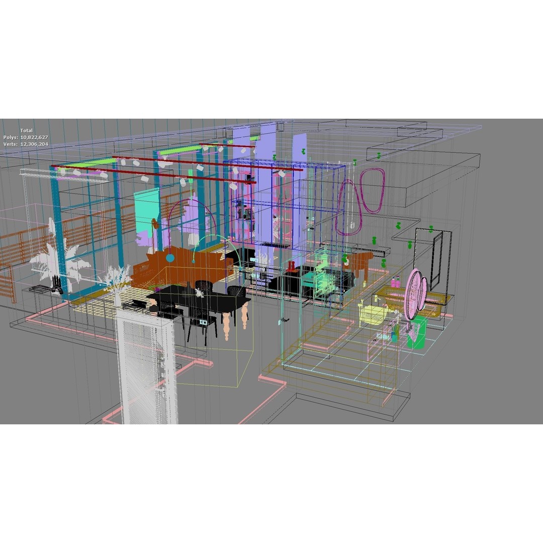 Modern Residential Interior 3D Model – High-Quality Apartment Design, FBX - View 25