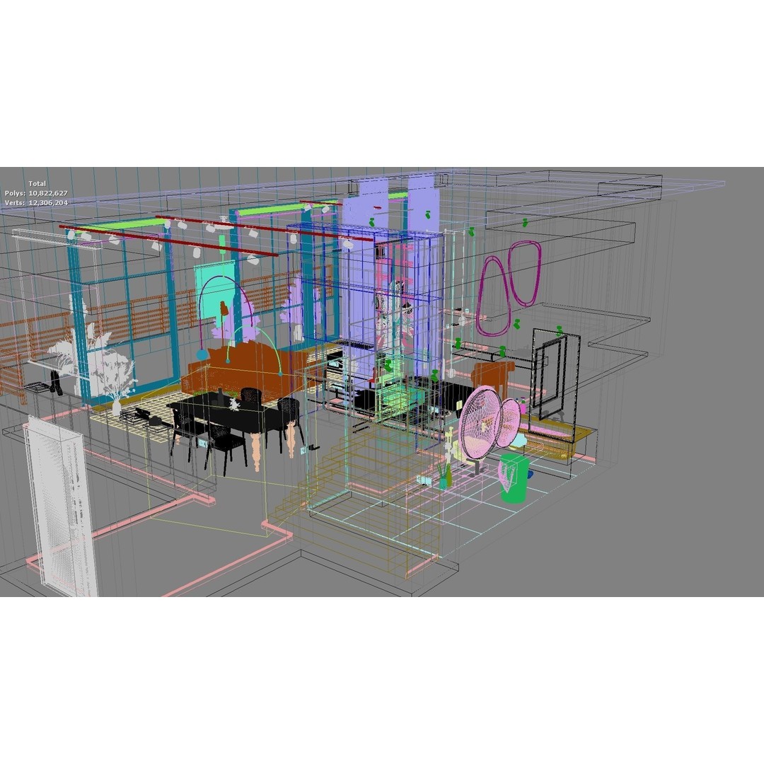 Modern Residential Interior 3D Model – High-Quality Apartment Design, FBX - View 29