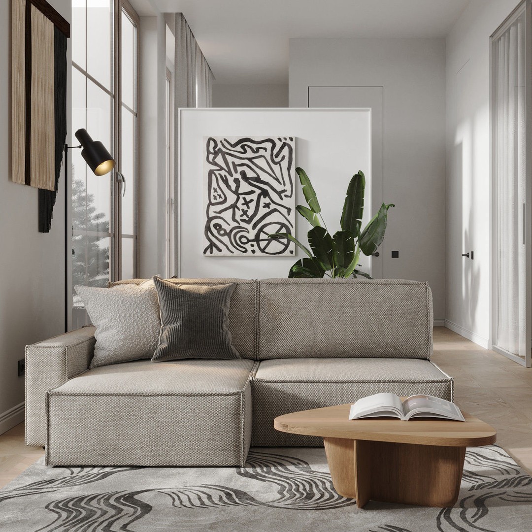 Modern Residential Interior 3D Model – High-Quality Apartment Design, FBX - View 3