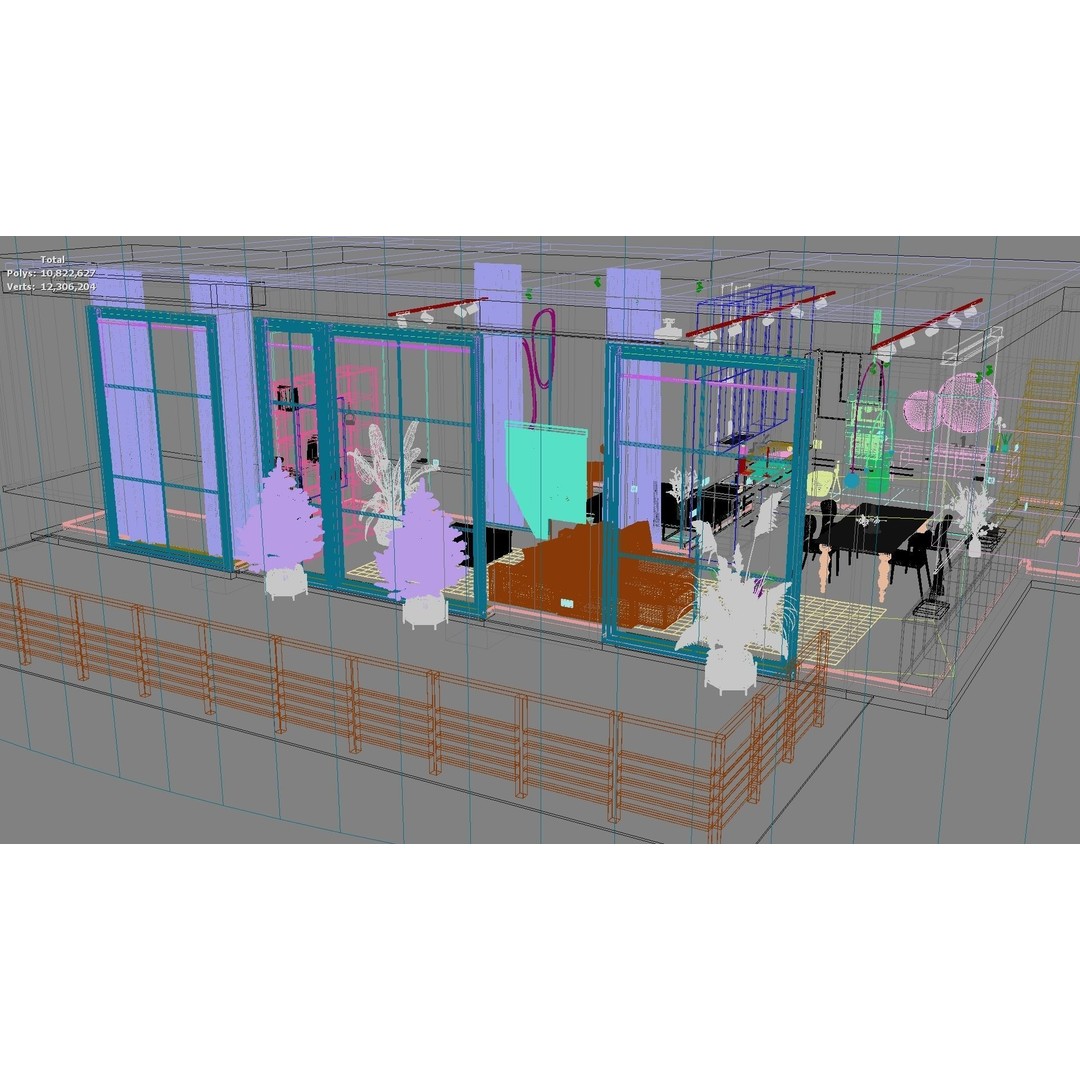 Modern Residential Interior 3D Model – High-Quality Apartment Design, FBX - View 31