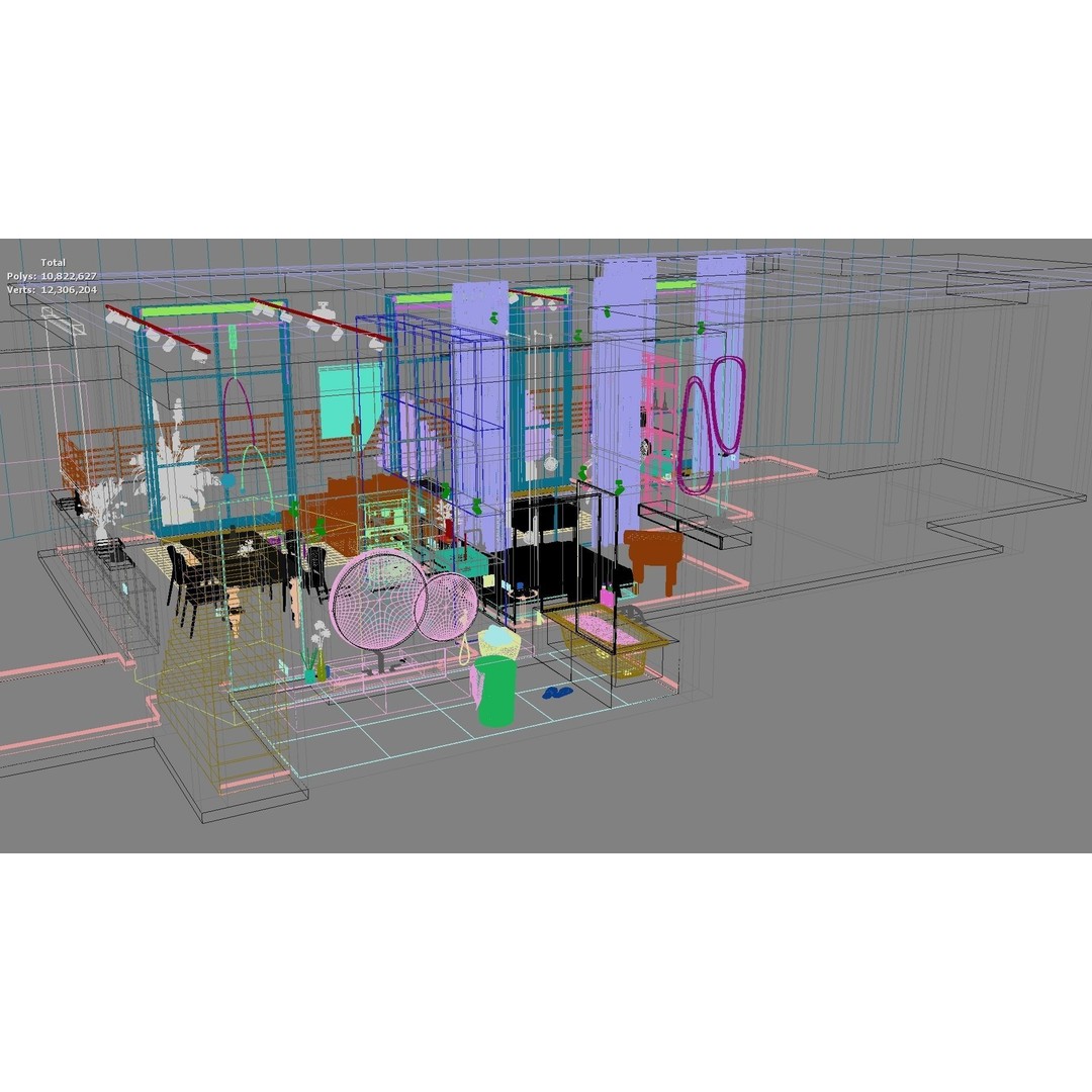 Modern Residential Interior 3D Model – High-Quality Apartment Design, FBX - View 33