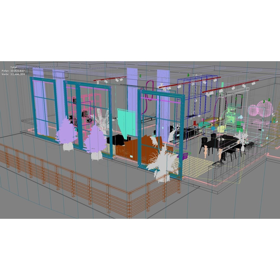 Modern Residential Interior 3D Model – High-Quality Apartment Design, FBX - View 34