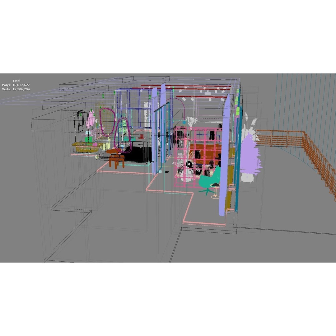 Modern Residential Interior 3D Model – High-Quality Apartment Design, FBX - View 36