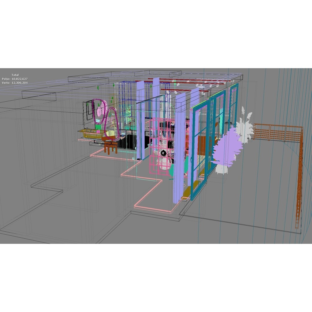 Modern Residential Interior 3D Model – High-Quality Apartment Design, FBX - View 38