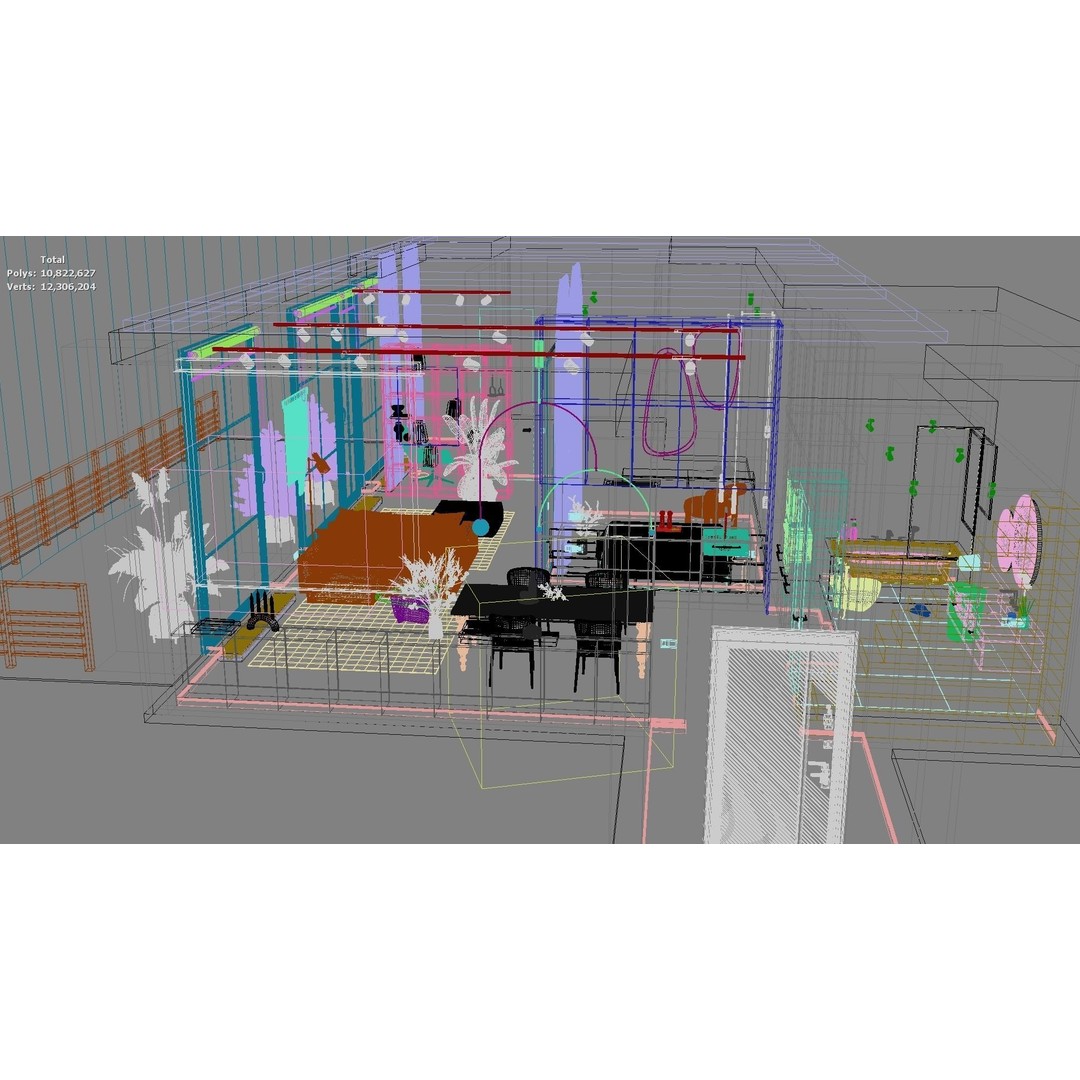 Modern Residential Interior 3D Model – High-Quality Apartment Design, FBX - View 40