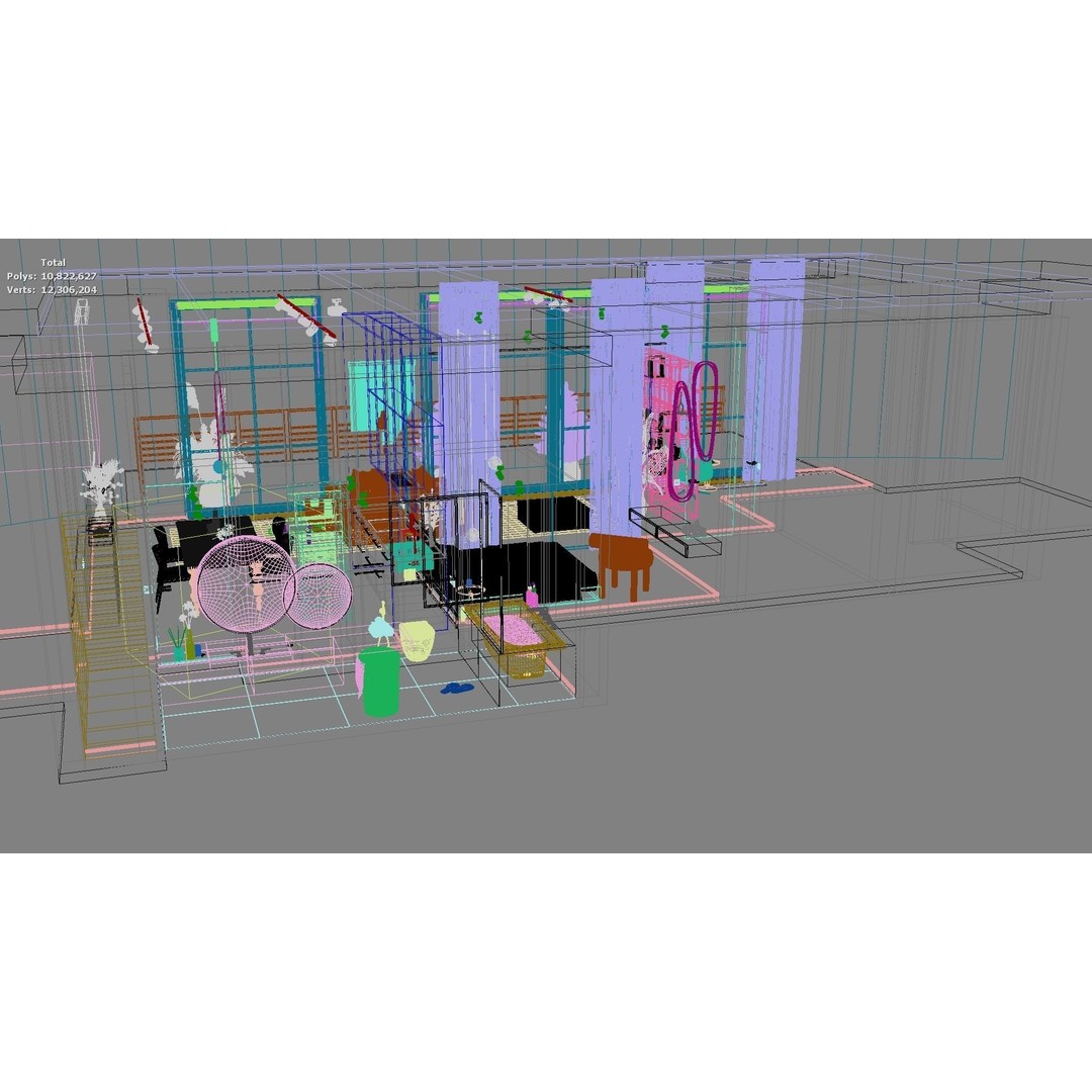Modern Residential Interior 3D Model – High-Quality Apartment Design, FBX - View 41