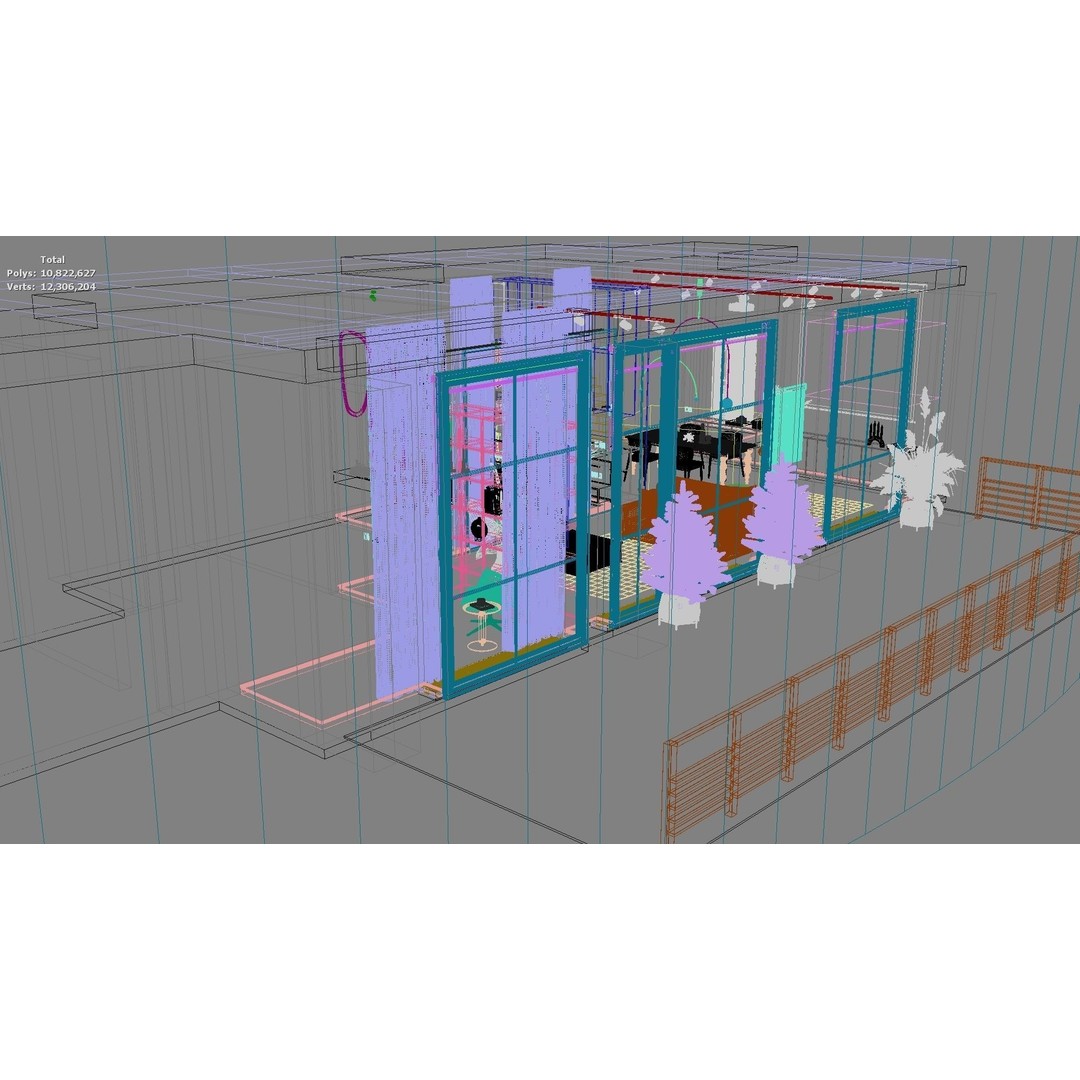 Modern Residential Interior 3D Model – High-Quality Apartment Design, FBX - View 42