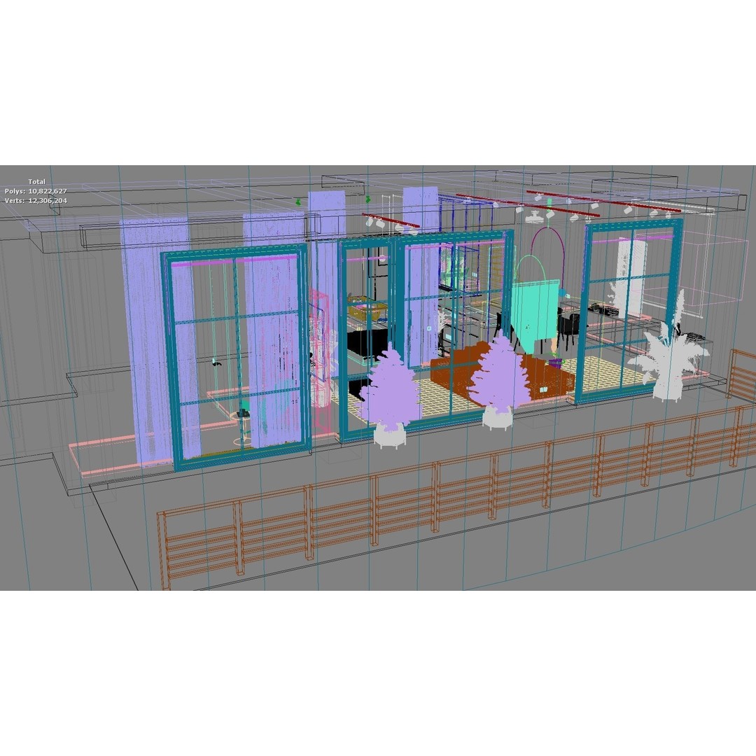 Modern Residential Interior 3D Model – High-Quality Apartment Design, FBX - View 43