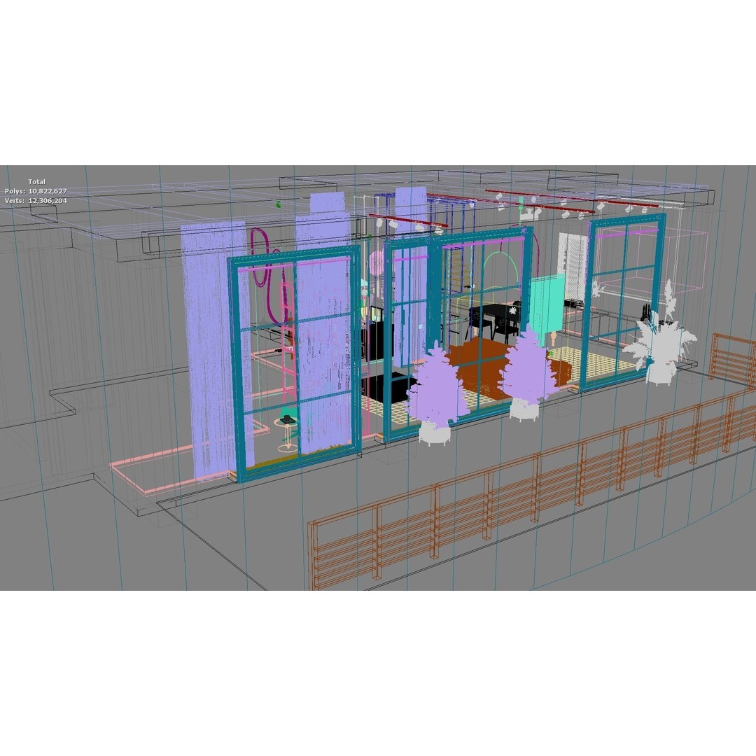 Modern Residential Interior 3D Model – High-Quality Apartment Design, FBX - View 44