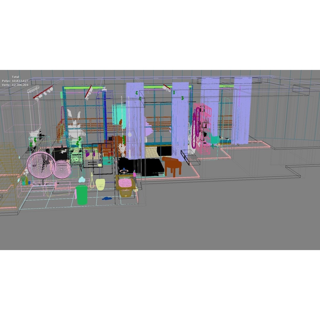 Modern Residential Interior 3D Model – High-Quality Apartment Design, FBX - View 51