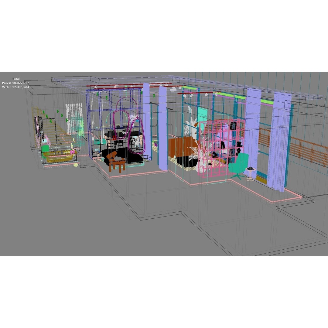 Modern Residential Interior 3D Model – High-Quality Apartment Design, FBX - View 52