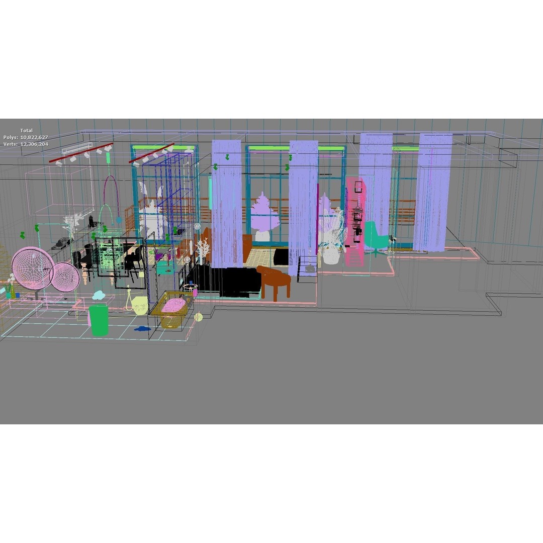 Modern Residential Interior 3D Model – High-Quality Apartment Design, FBX - View 53