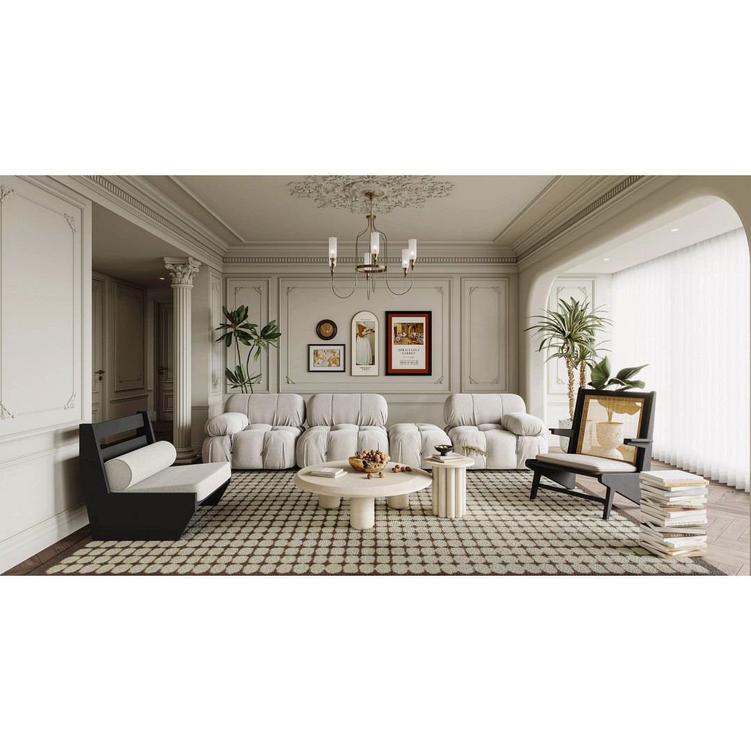 Living Room Scene 3D Model – Modern Interior Design, FBX, OBJ - View 2