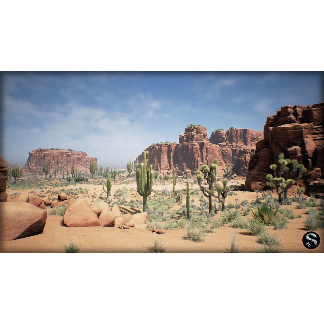 Red Desert Pack 3D Model – Low Poly Nature Asset for Unreal Engine - View 3