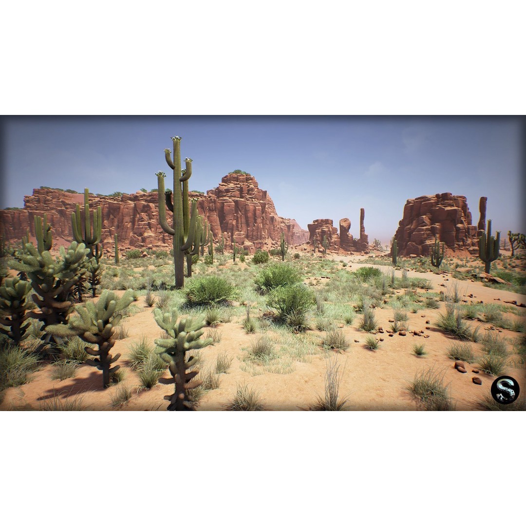 Red Desert Pack 3D Model – Low Poly Nature Asset for Unreal Engine - View 6