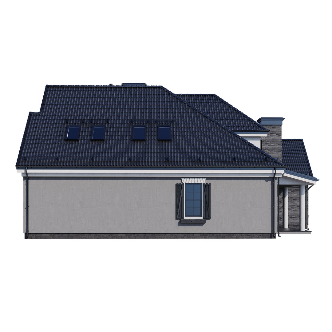 Modern House 3D Model – High Poly Mansion with PBR Textures, FBX - View 10
