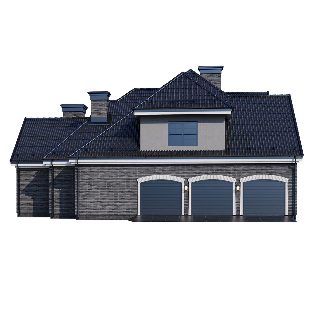 Modern House 3D Model – High Poly Mansion with PBR Textures, FBX - View 14