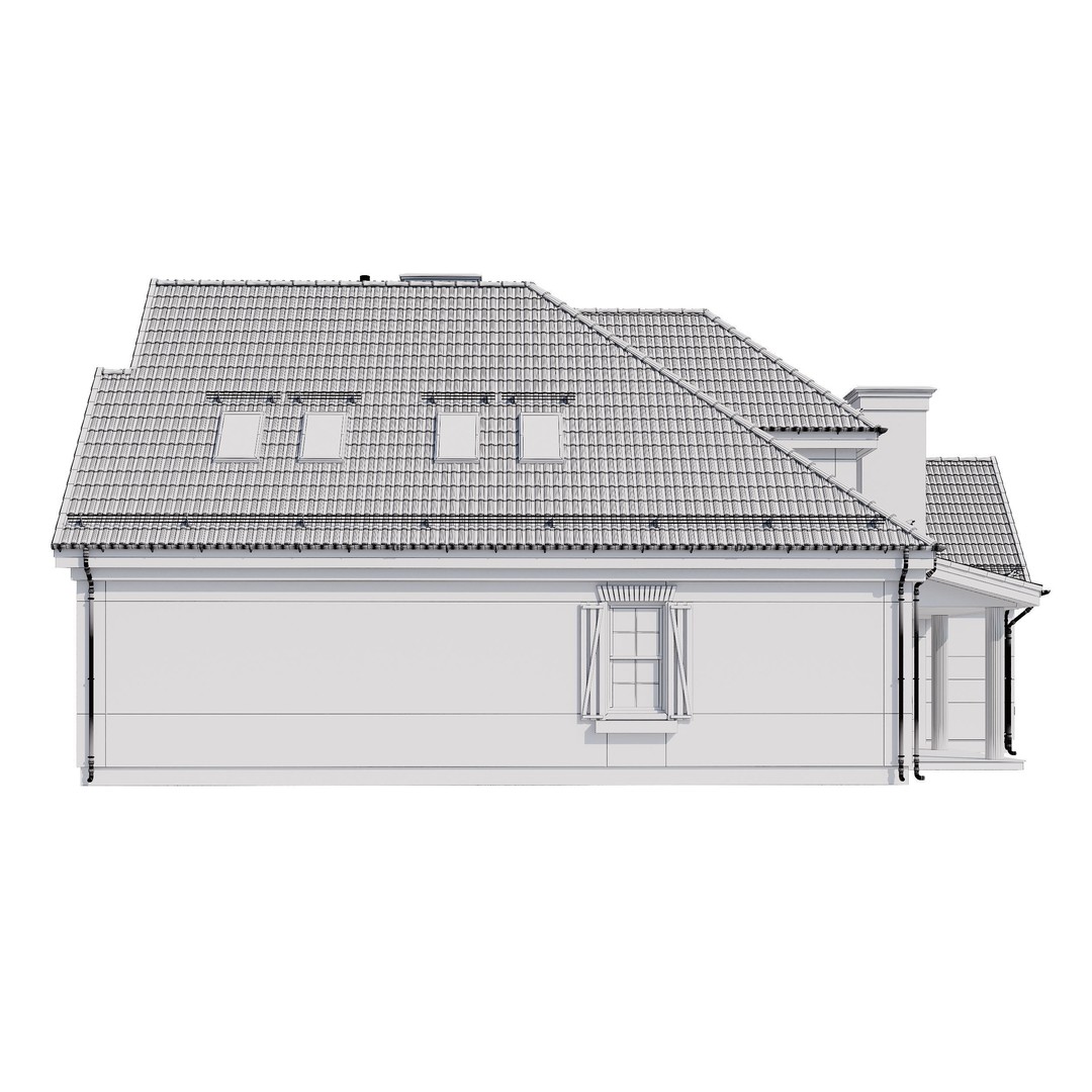 Modern House 3D Model – High Poly Mansion with PBR Textures, FBX - View 21