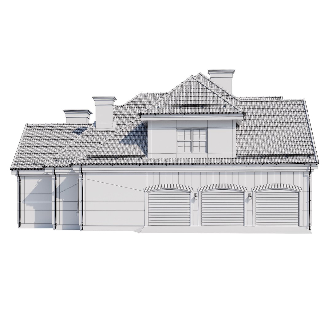Modern House 3D Model – High Poly Mansion with PBR Textures, FBX - View 24