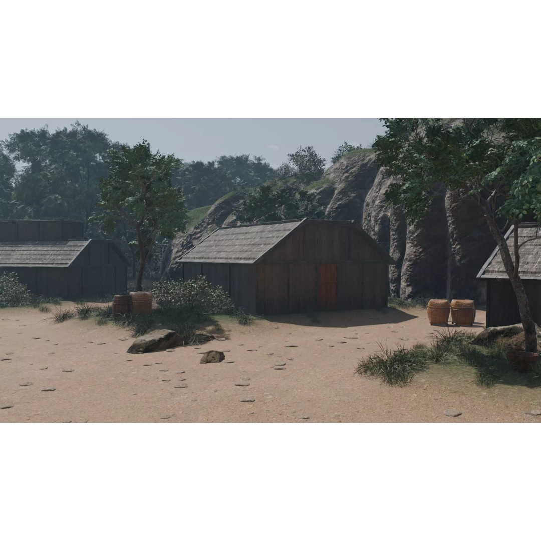 Enchanted Tree Village 3D Model – PBR Exterior Environment, FBX - View 12